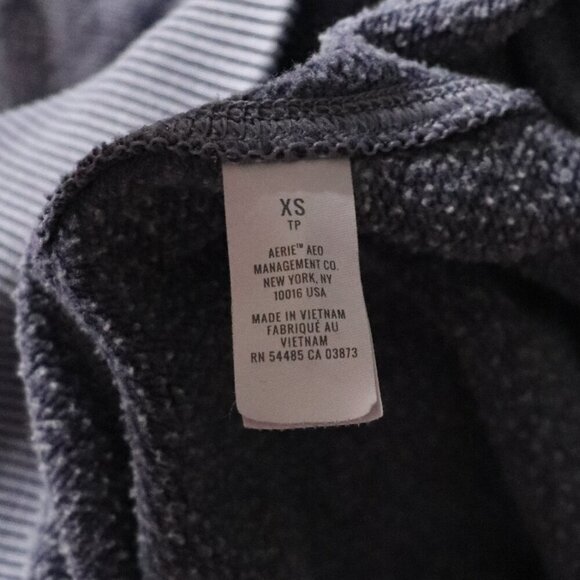 Aerie Women's XS Blue Floral Oversized Crewneck Stretch Pullover Raglan Sweater - Picture 11 of 13